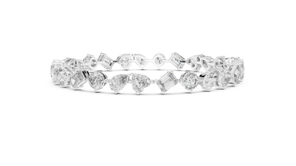 The Multi-Shape Fancy Cut Diamond Tennis Bracelet