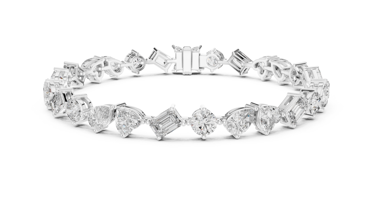 The Multi-Shape Fancy Cut Diamond Tennis Bracelet