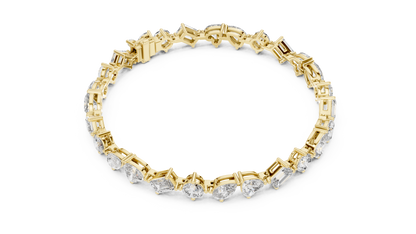 The Multi-Shape Fancy Cut Diamond Tennis Bracelet
