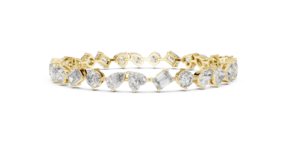 The Multi-Shape Fancy Cut Diamond Tennis Bracelet