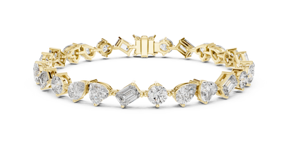 The Multi-Shape Fancy Cut Diamond Tennis Bracelet