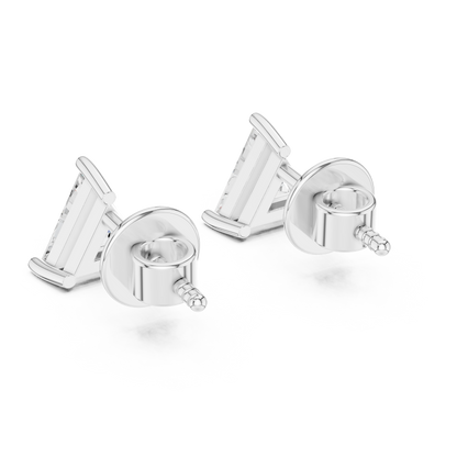 Trillion-Cut Diamond Stud Earrings