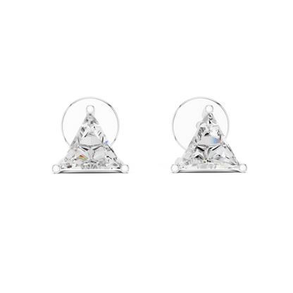 Trillion-Cut Diamond Stud Earrings