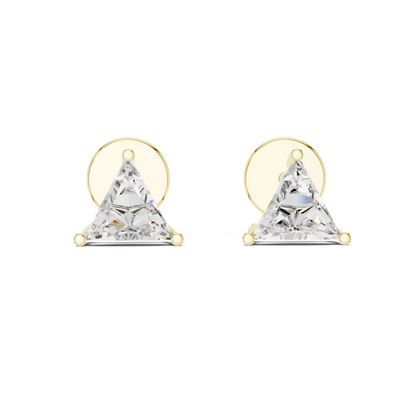 Trillion-Cut Diamond Stud Earrings