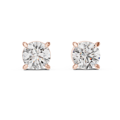 Timeless Brilliance Round Cut Solitaire Stud Earrings