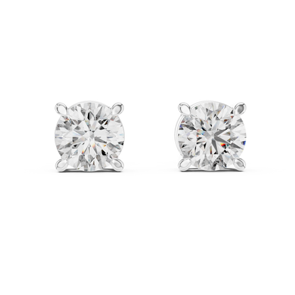 Timeless Brilliance Round Cut Solitaire Stud Earrings