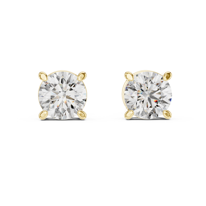 Timeless Brilliance Round Cut Solitaire Stud Earrings