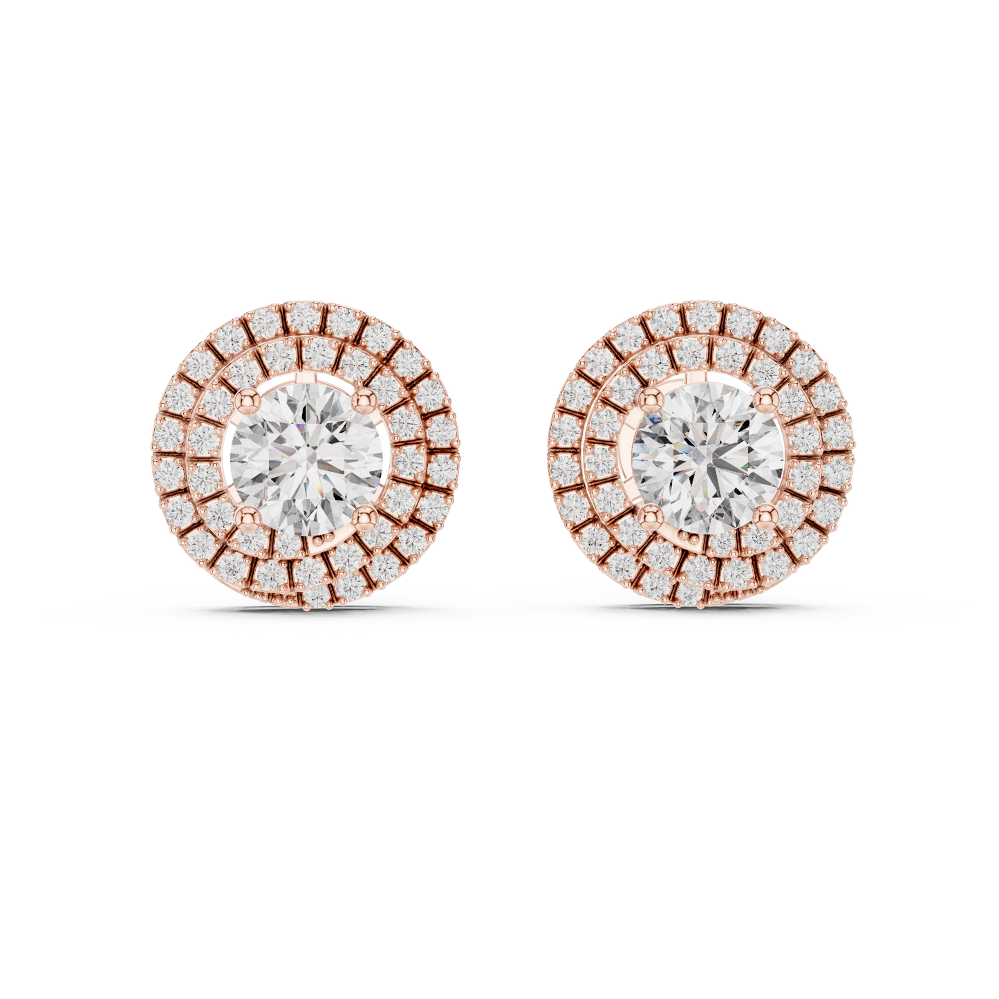 Pear-Shaped Teardrop Diamond Halo Studs