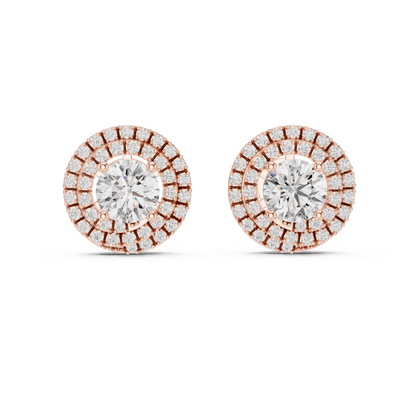 Pear-Shaped Teardrop Diamond Halo Studs