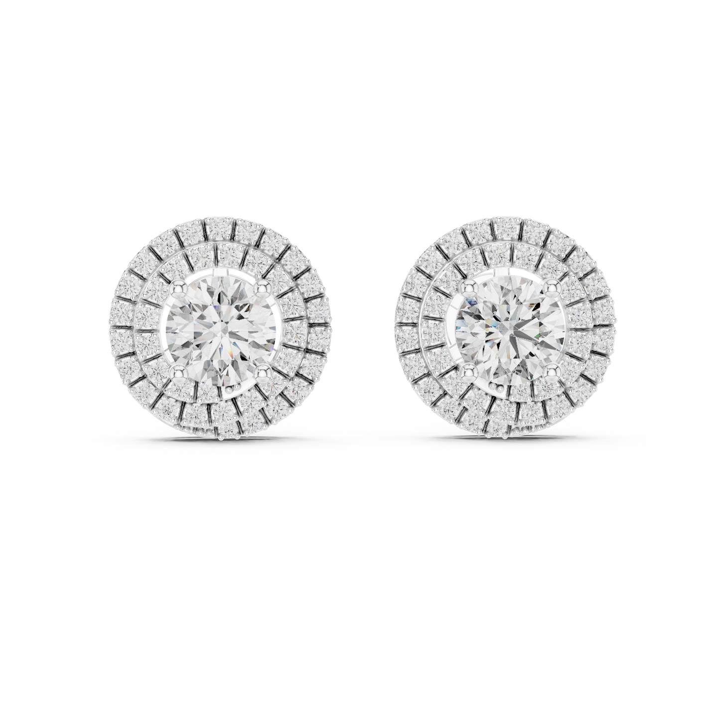 Pear-Shaped Teardrop Diamond Halo Studs