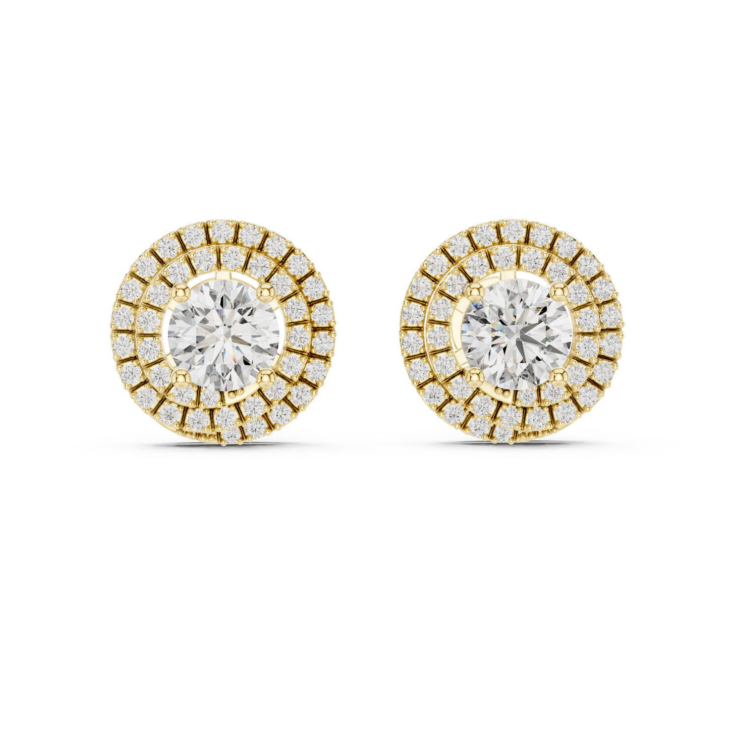 Pear-Shaped Teardrop Diamond Halo Studs