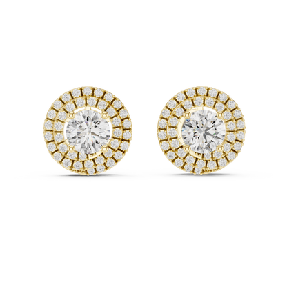 Pear-Shaped Teardrop Diamond Halo Studs