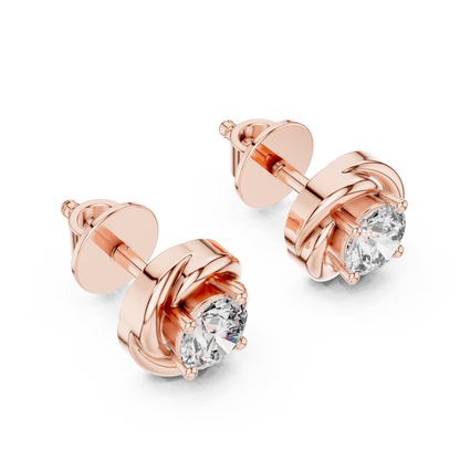 Marquise Diamond Regal Halo Stud Earrings