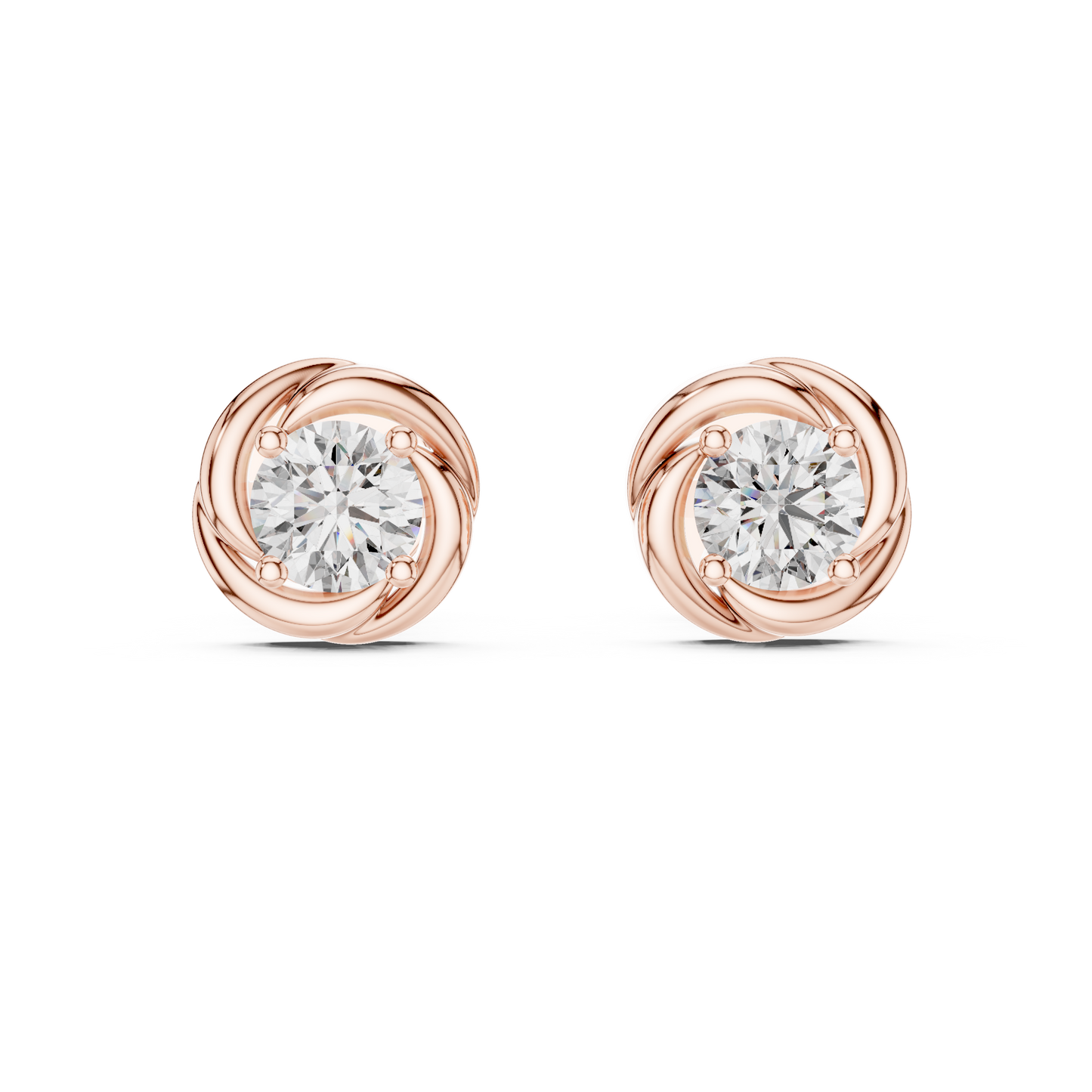 Marquise Diamond Regal Halo Stud Earrings
