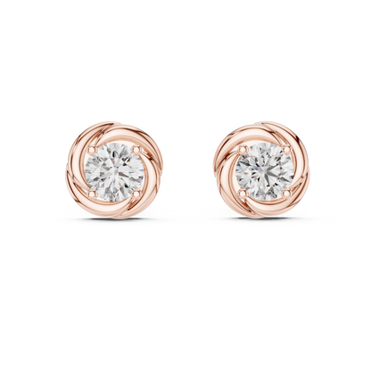 Marquise Diamond Regal Halo Stud Earrings