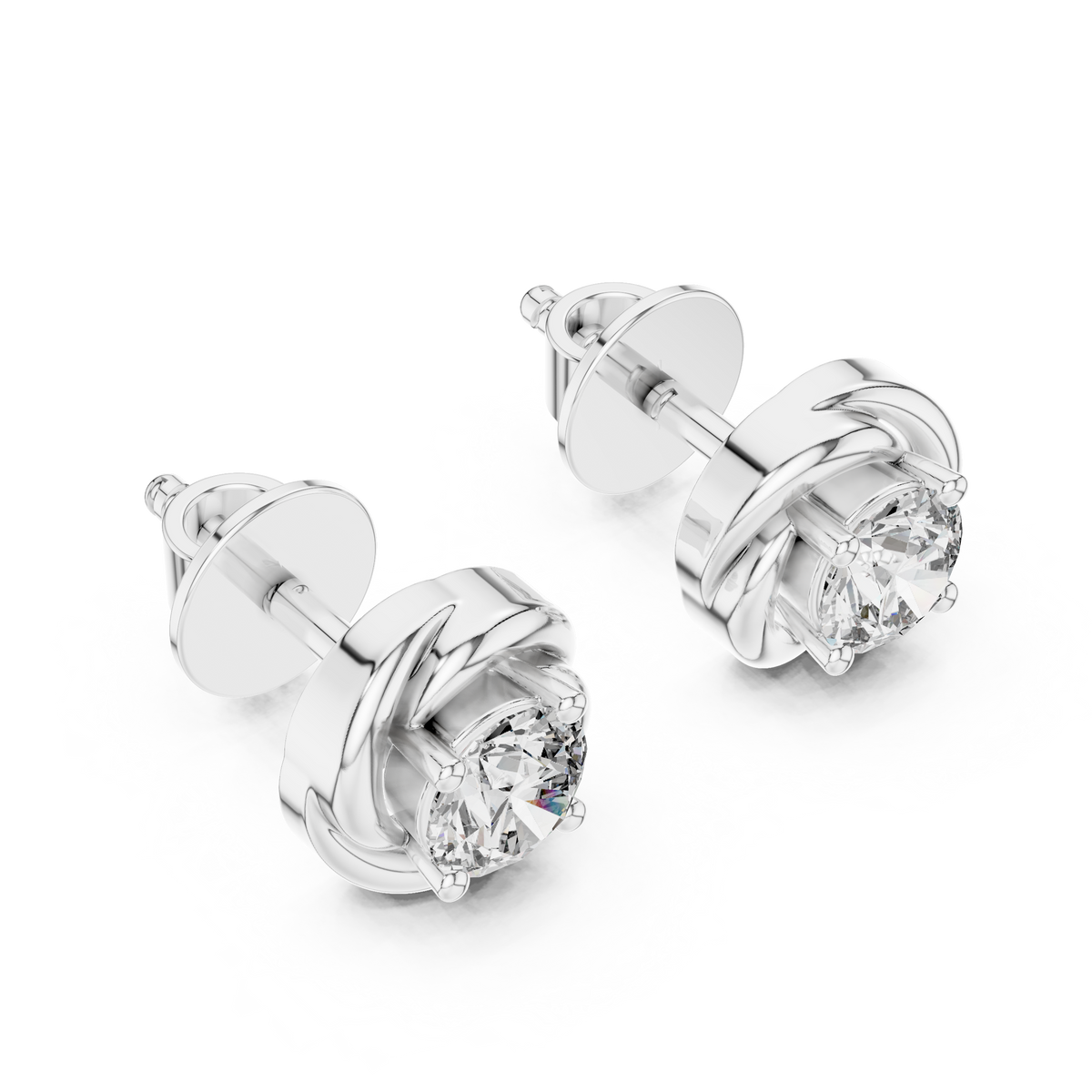 Marquise Diamond Regal Halo Stud Earrings