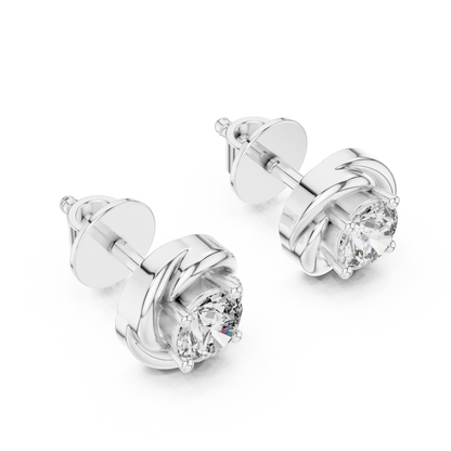 Marquise Diamond Regal Halo Stud Earrings