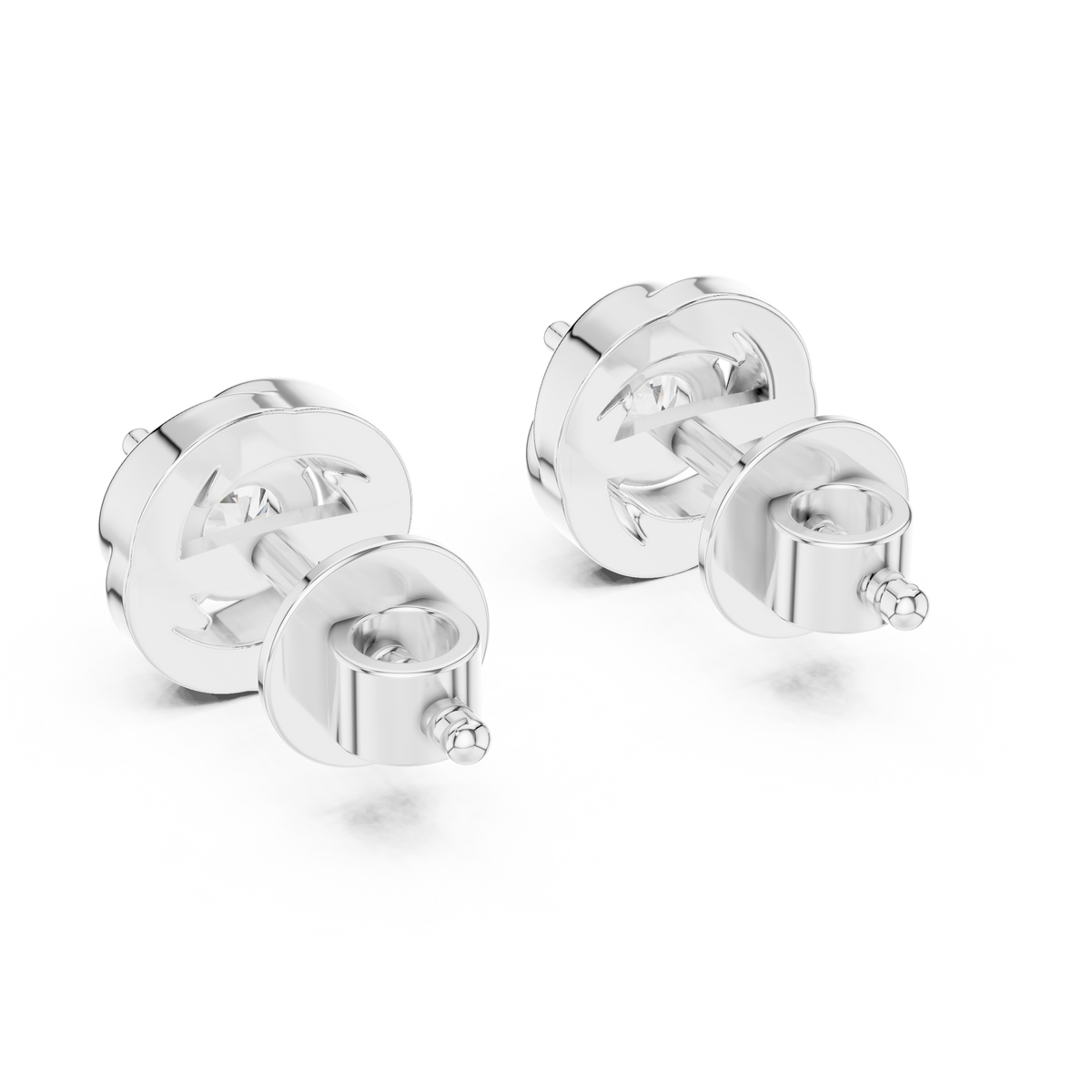 Marquise Diamond Regal Halo Stud Earrings
