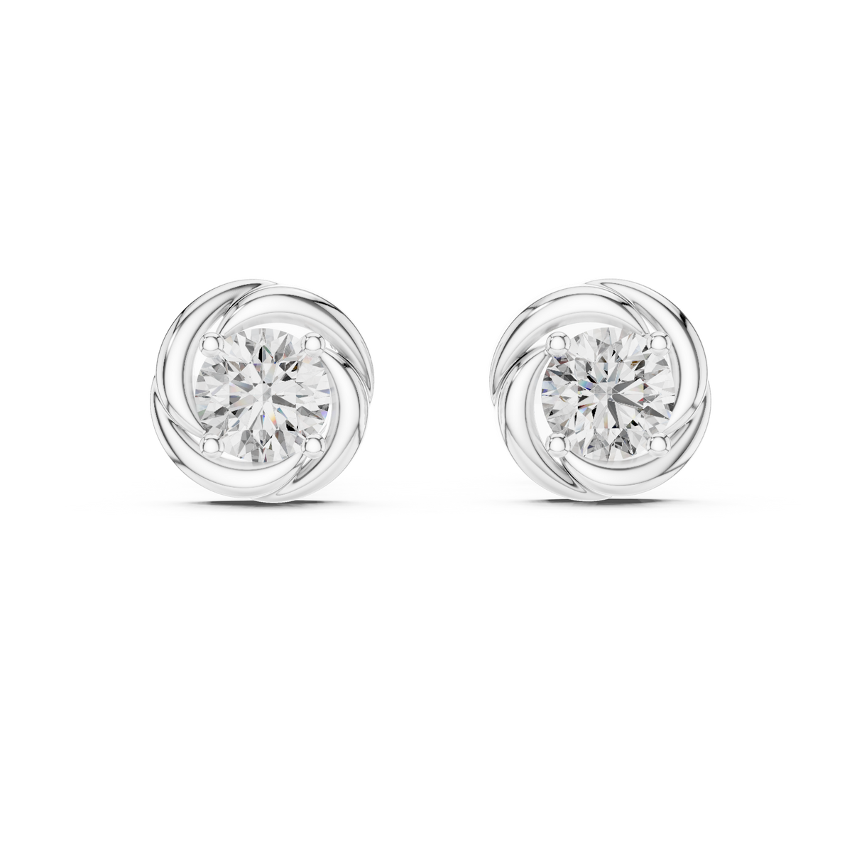 Marquise Diamond Regal Halo Stud Earrings
