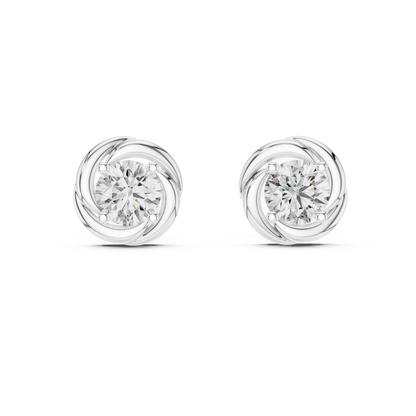 Marquise Diamond Regal Halo Stud Earrings