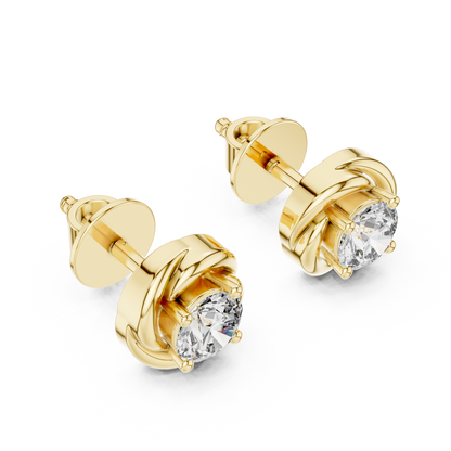 Marquise Diamond Regal Halo Stud Earrings