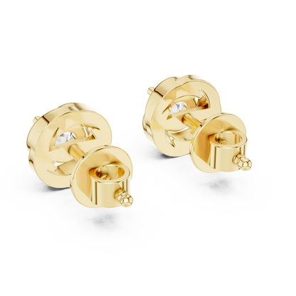 Marquise Diamond Regal Halo Stud Earrings