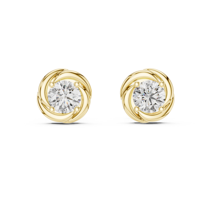 Marquise Diamond Regal Halo Stud Earrings