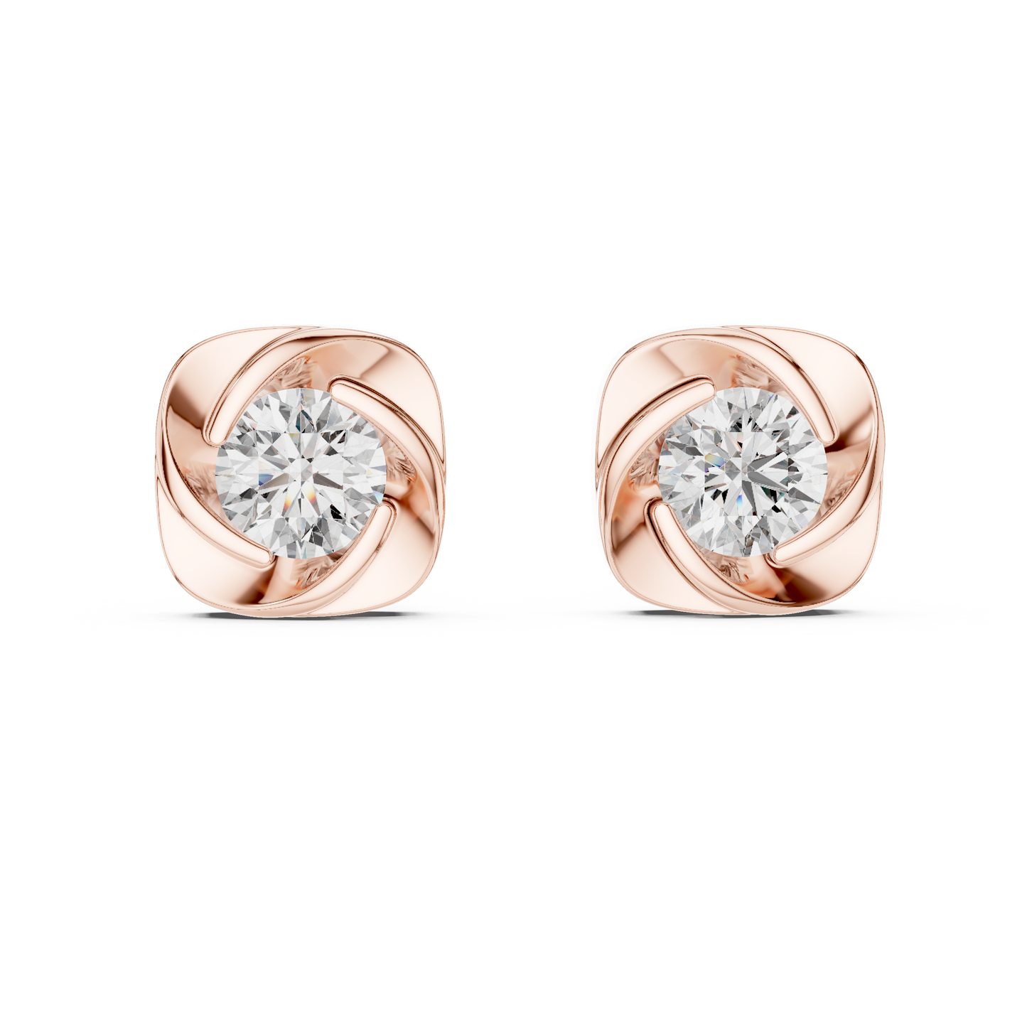 Oval Brilliant Diamond Halo Statement Studs