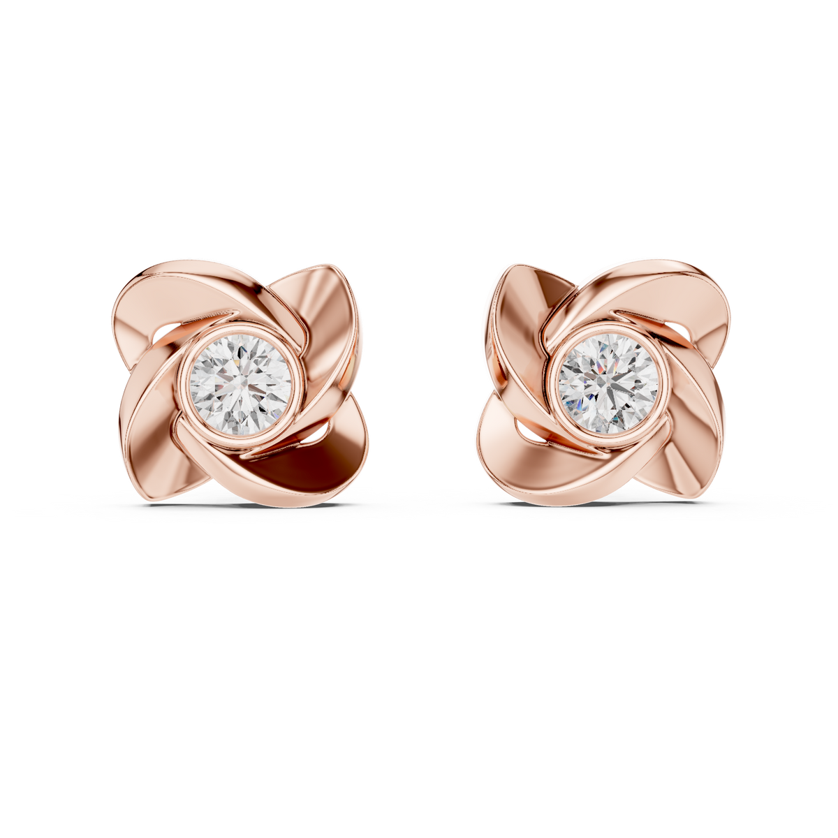 Emerald-Cut Diamond Art Deco Halo Studs