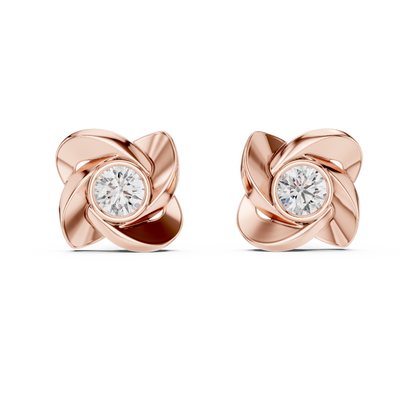 Emerald-Cut Diamond Art Deco Halo Studs