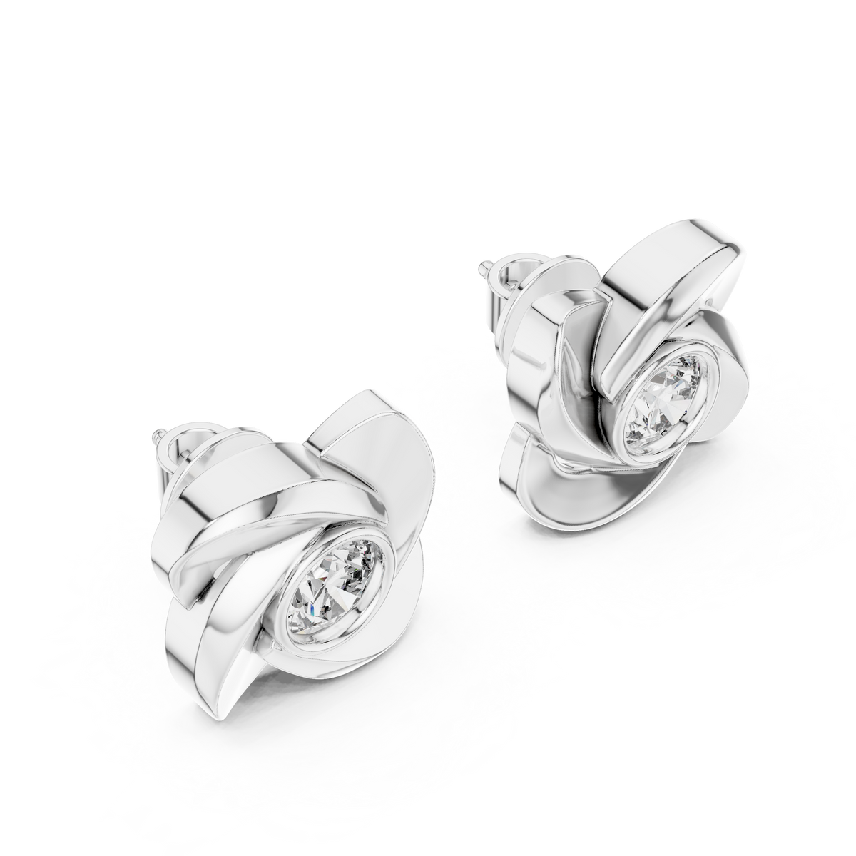 Emerald-Cut Diamond Art Deco Halo Studs