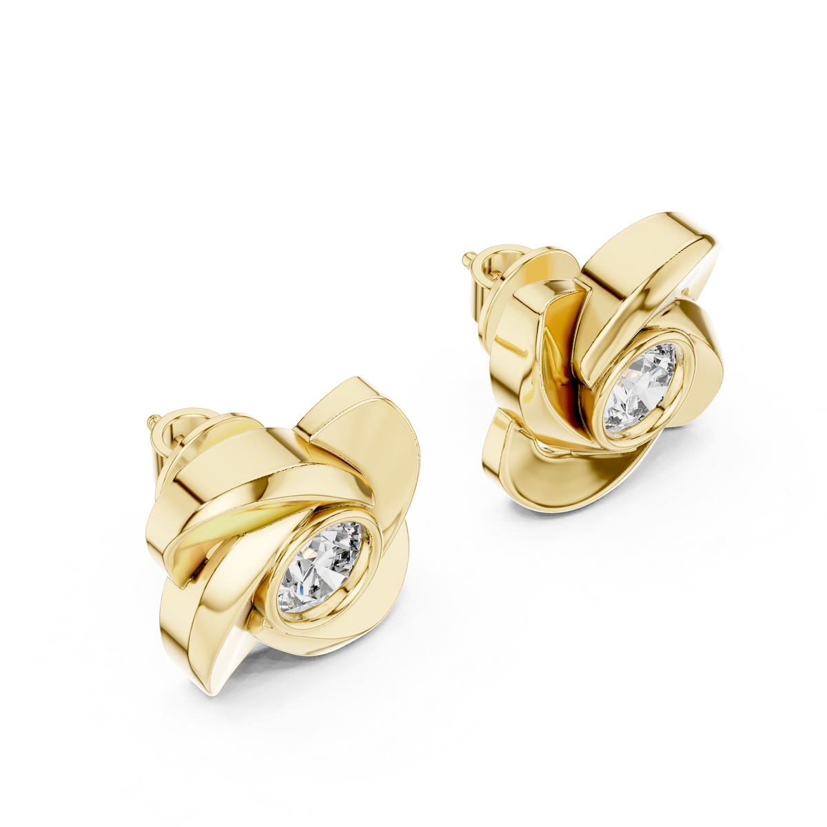 Emerald-Cut Diamond Art Deco Halo Studs