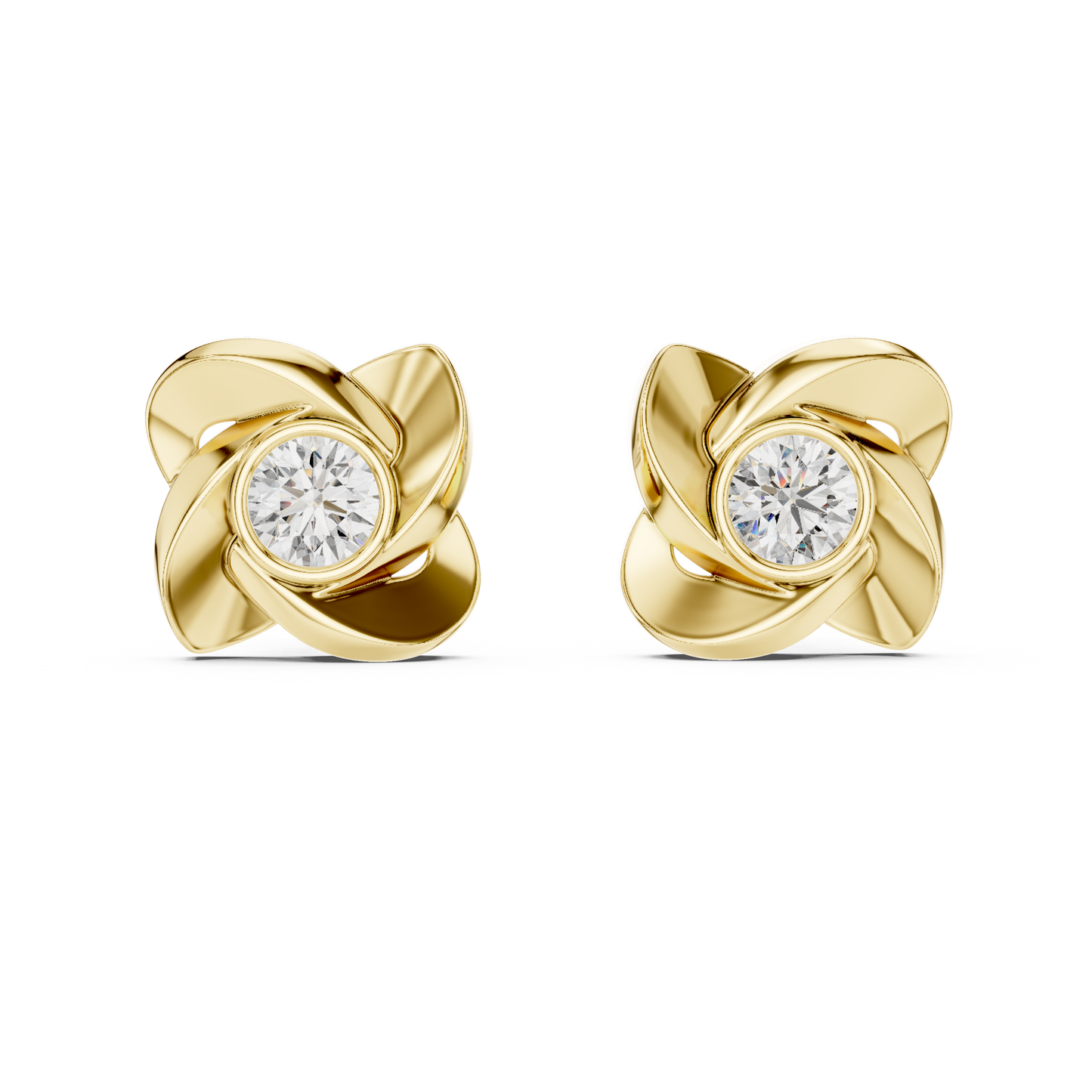 Emerald-Cut Diamond Art Deco Halo Studs