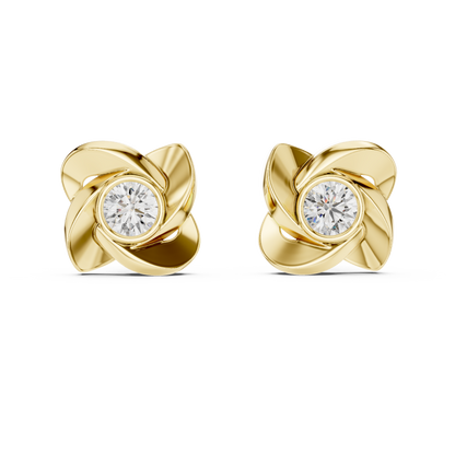 Emerald-Cut Diamond Art Deco Halo Studs