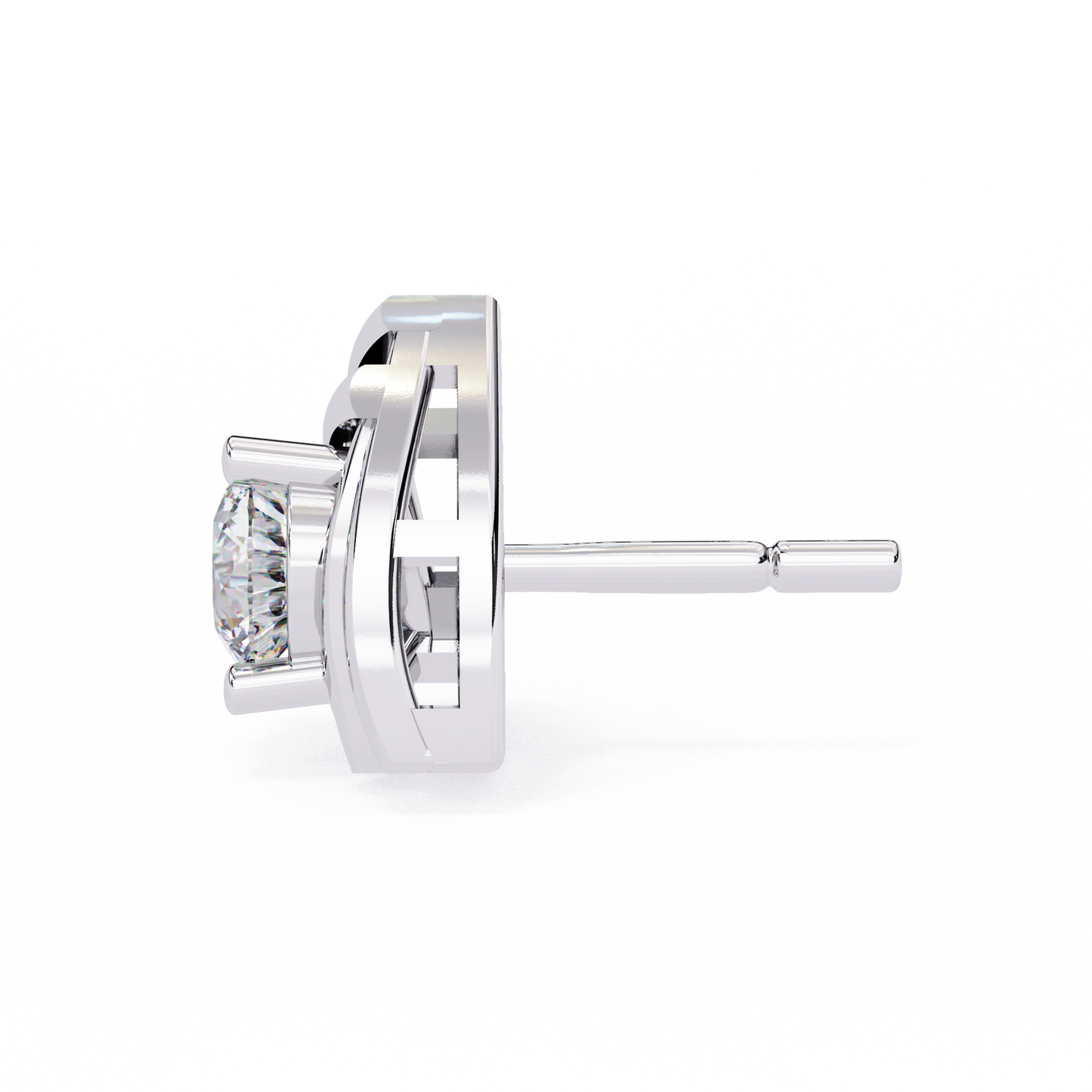 Triad Spark Diamond Earrings White Gold