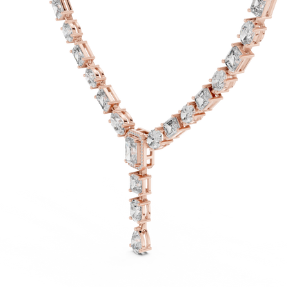 Diamond Link Drop Necklace