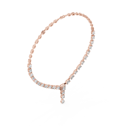 Diamond Link Drop Necklace