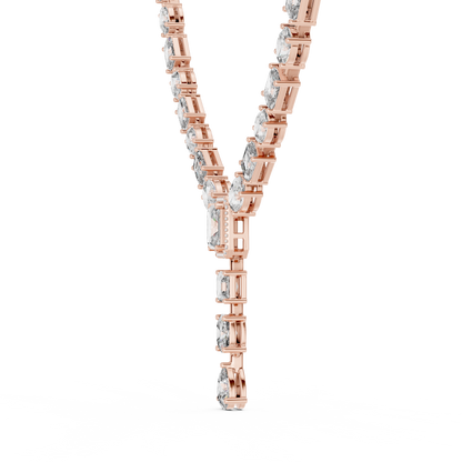 Diamond Link Drop Necklace