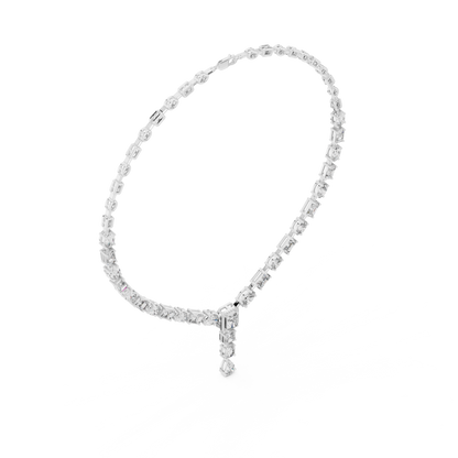 Diamond Link Drop Necklace