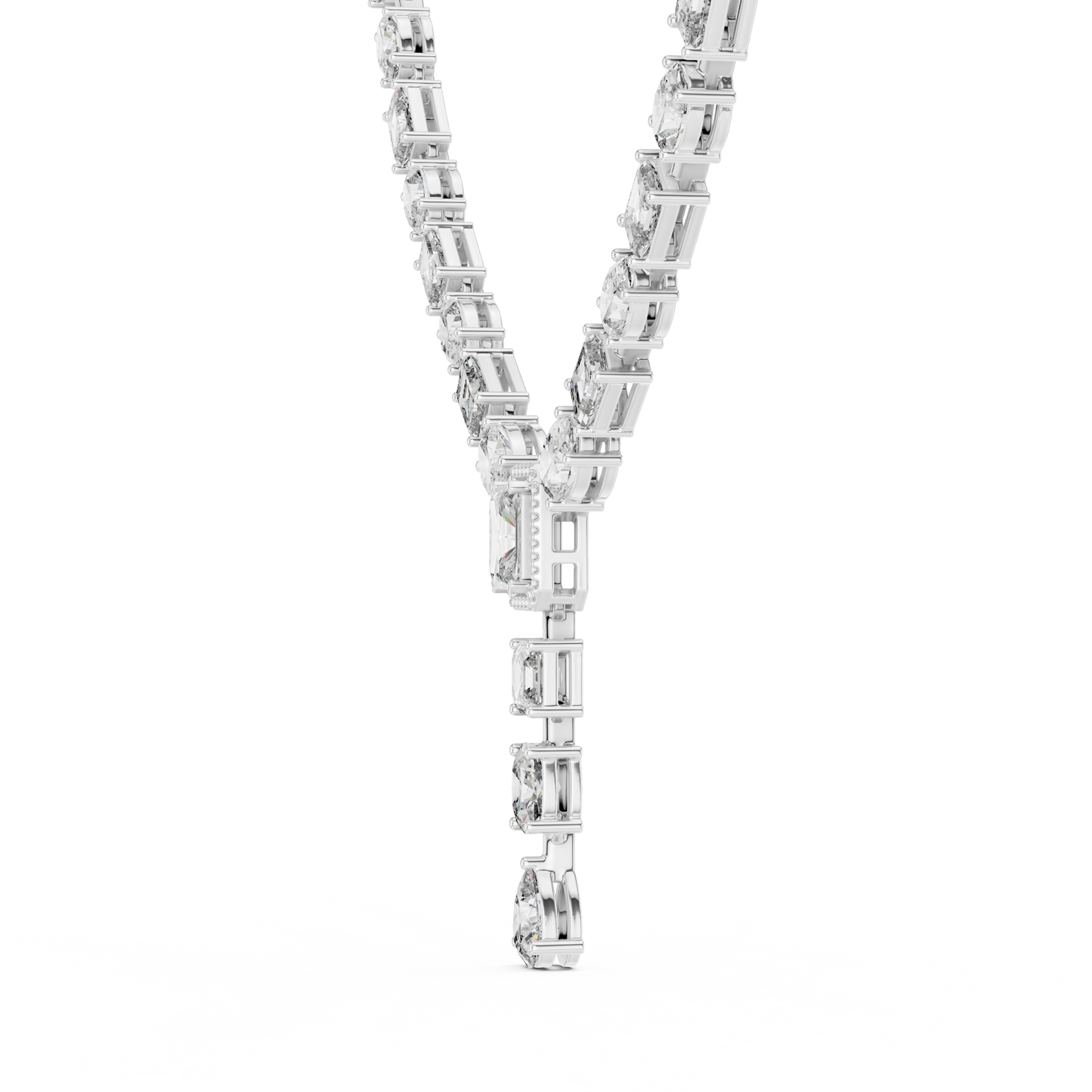 Diamond Link Drop Necklace