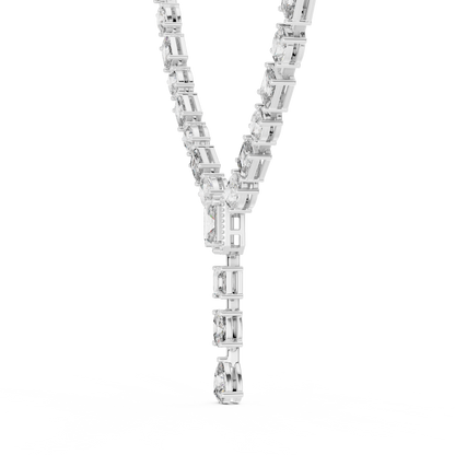 Diamond Link Drop Necklace