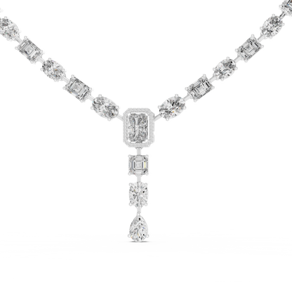Diamond Link Drop Necklace
