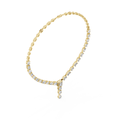 Diamond Link Drop Necklace
