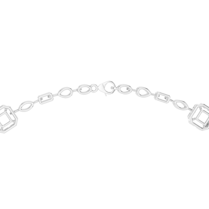 Elegant Diamond Drop Necklace with Oval Pendant