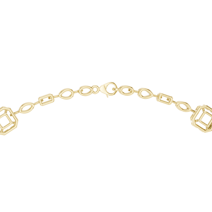 Elegant Diamond Drop Necklace with Oval Pendant
