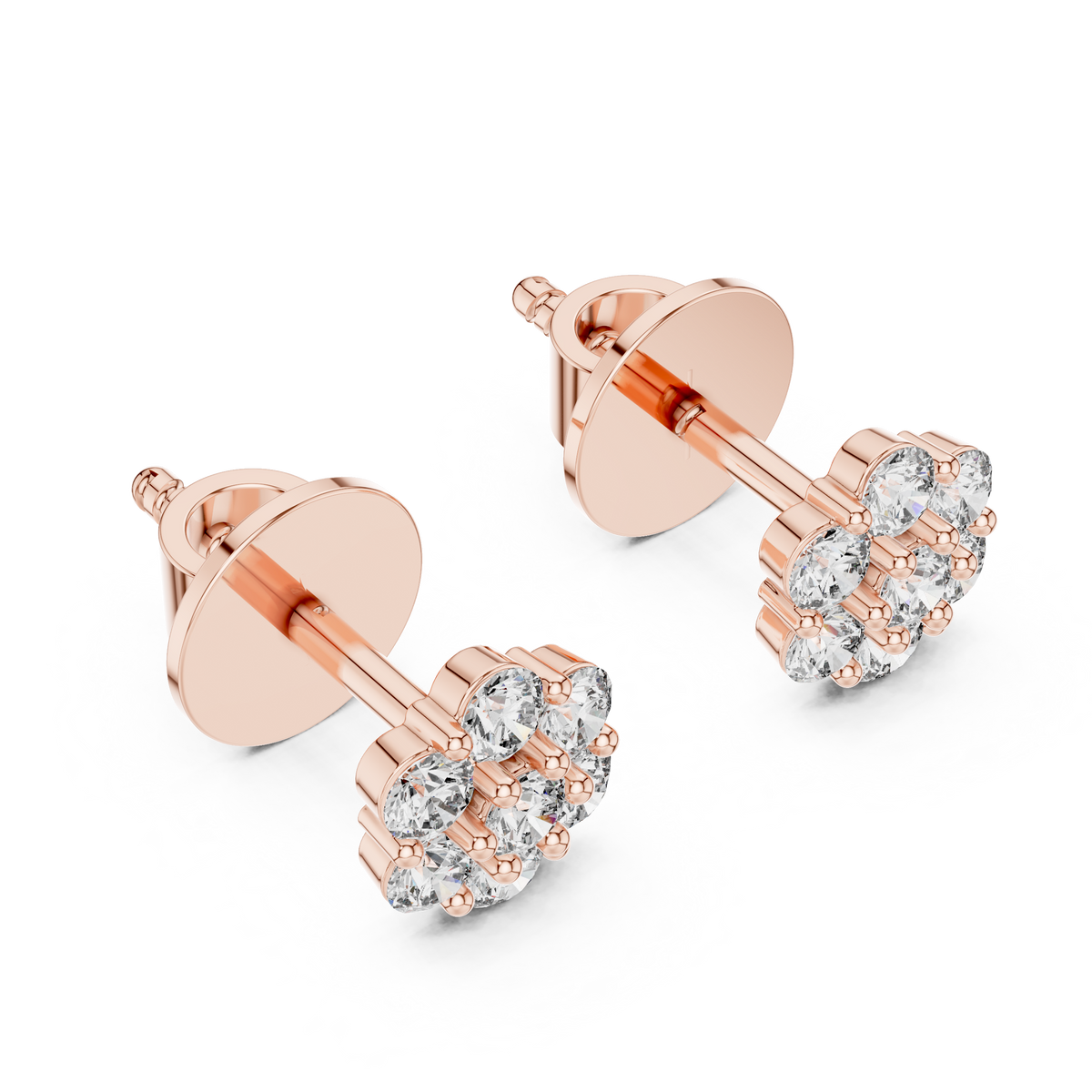 Diamond Flutter Butterfly Stud Earrings