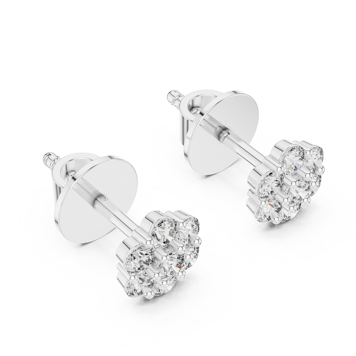 Diamond Flutter Butterfly Stud Earrings