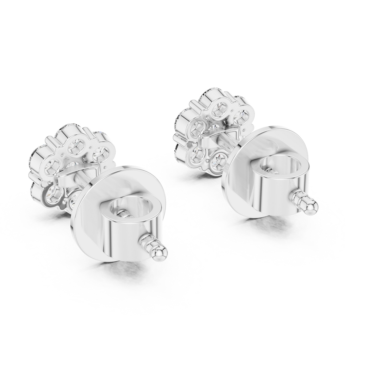 Diamond Flutter Butterfly Stud Earrings