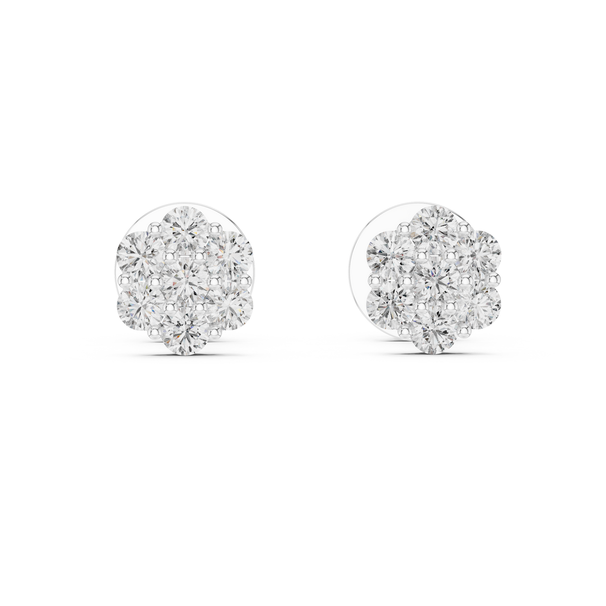 Diamond Flutter Butterfly Stud Earrings