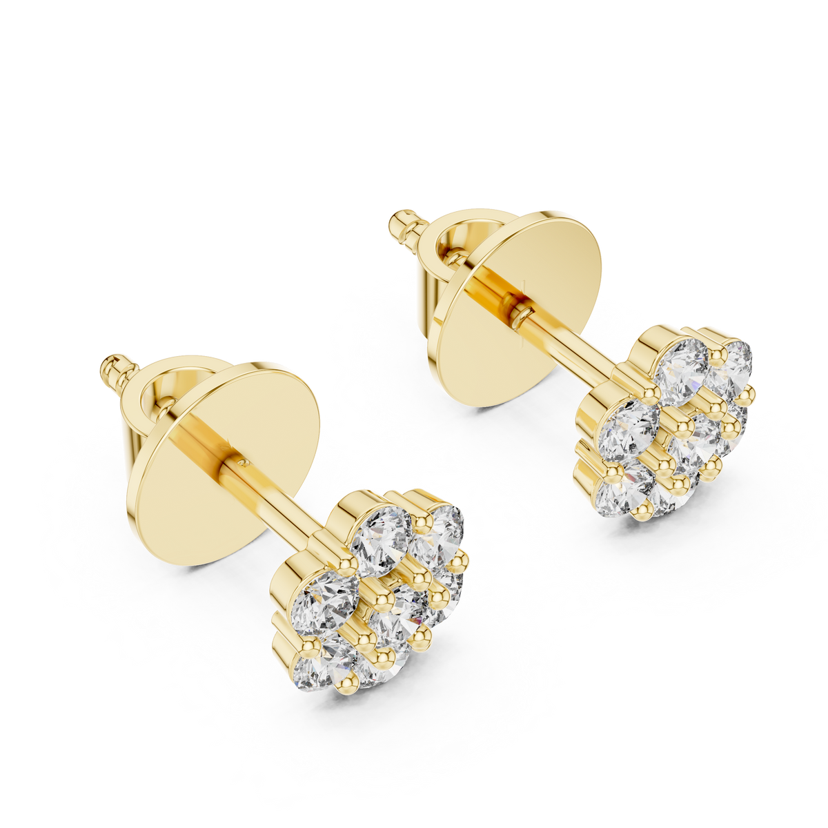 Diamond Flutter Butterfly Stud Earrings